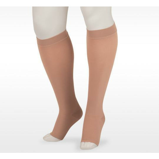 Juzo Soft Closed Toe Knee-High Compression Stockings — 30-40 MmHg, Petite Size, Black, Opaque Knit, Machine Washable - View #5