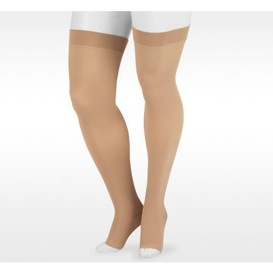 Juzo 2002 Soft Open Toe Knee High Compression Stockings - 30-40 MmHg, Navy, Regular - View #7
