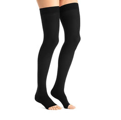 Jobst Opaque Open-Toe Thigh-Highs w/ Silicone Border (30-40 mmHg)