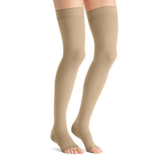 Jobst Opaque Open-Toe Thigh-Highs w/ Silicone Border (30-40 mmHg)
