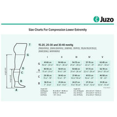Juzo Soft Silver 2061AG Open-Toe Thigh-Highs w/ Silicone Border (20-30 mmHg)