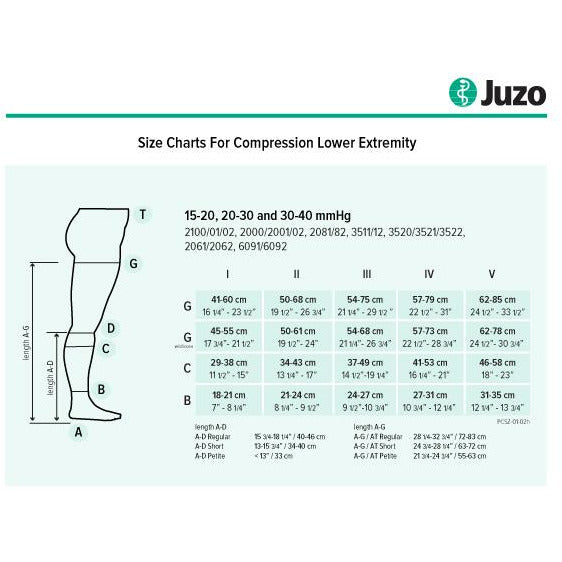 Juzo Soft Silver 2061AG Thigh-Highs w/ Silicone Border (20-30 mmHg)