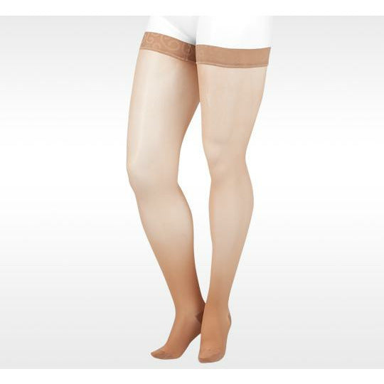 Juzo Naturally Sheer Thigh-High Stockings w/ Silicone Border (15-20 mmHg)