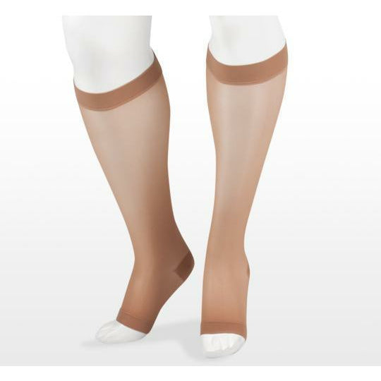 Juzo Naturally Sheer Open-Toe Knee-High Stockings (20-30 mmHg)