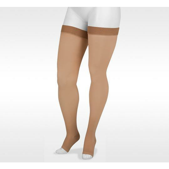 Juzo Basic  Open-Toe Thigh-Highs w/ Silicone Border (30-40 mmHg)