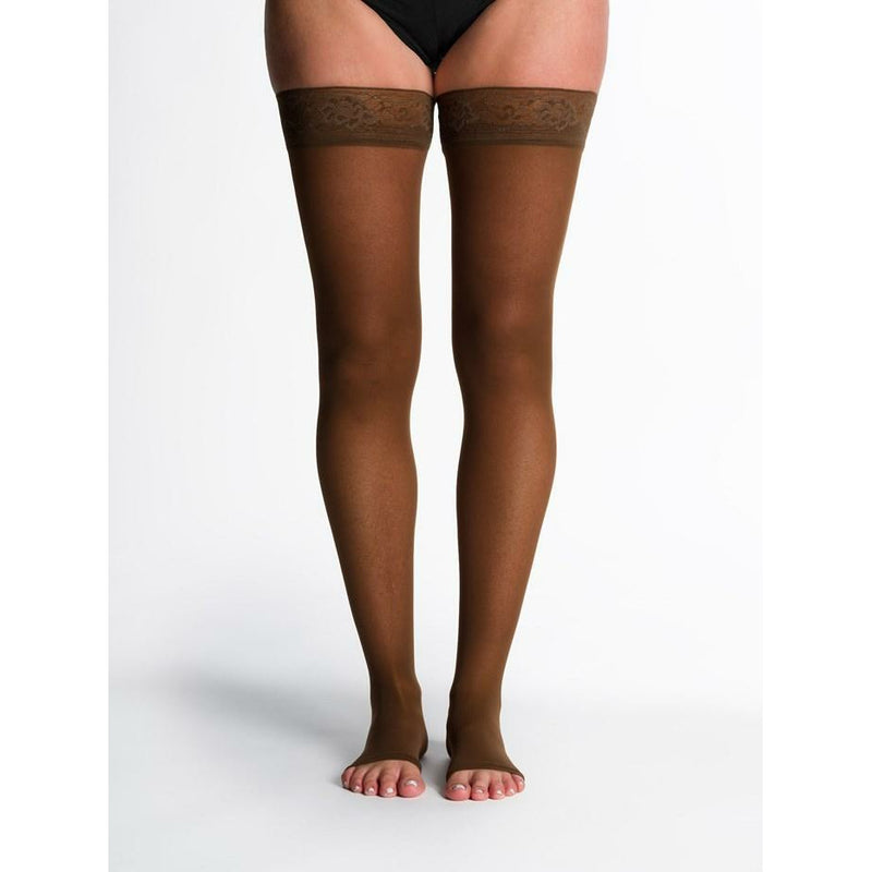 Sigvaris 781N Sheer Open-Toe Thigh-Highs (15-20 mmHg)