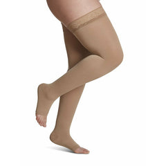 Sigvaris 842N Soft Opaque Open-Toe Thigh-High Stockings (20-30 mmHg)