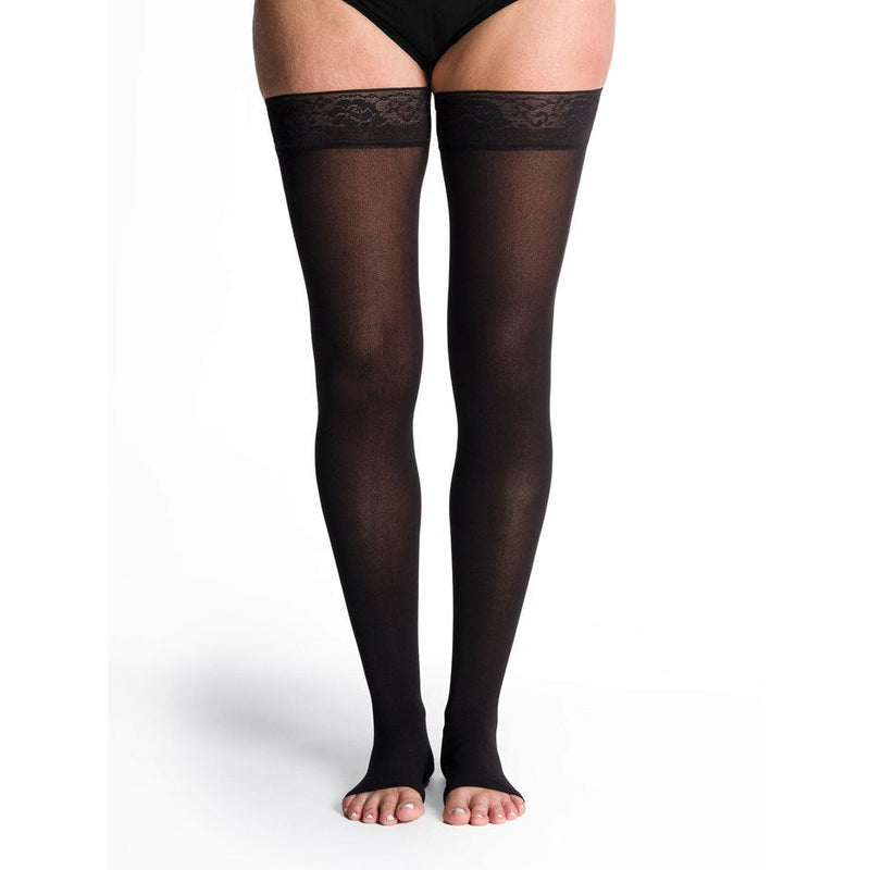 Sigvaris 842N Soft Opaque Open-Toe Thigh-High Stockings (20-30 mmHg)