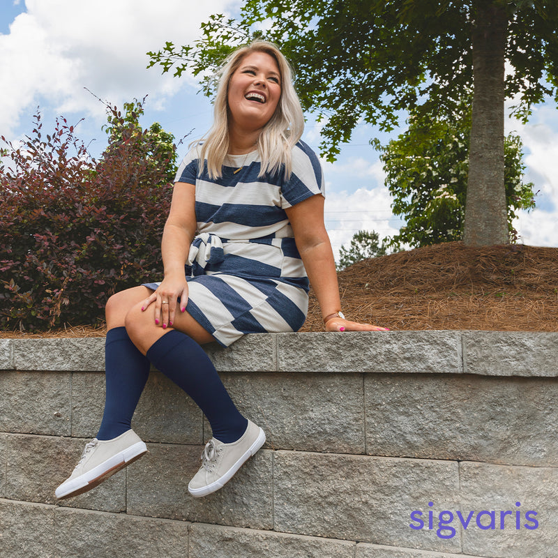 Sigvaris 233C Women's Essential Cotton Knee-High Socks (30-40 mmHg)