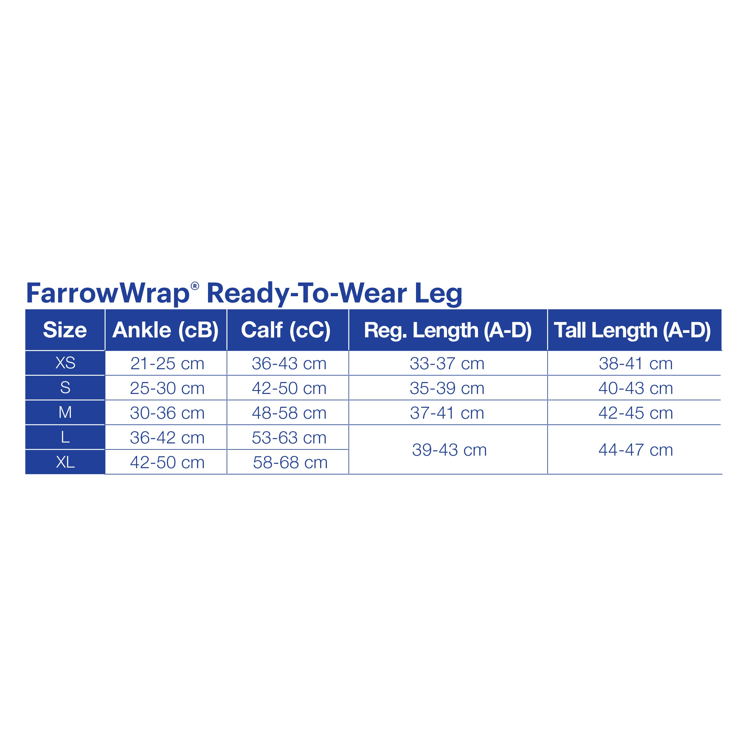 Farrow Wrap Sizing Chart at Jefferson blog