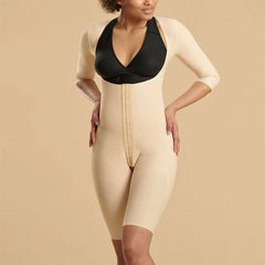 Marena Reinforced Bodysuit With Sleeves And Layered Panels - Style No. FBHRSSM